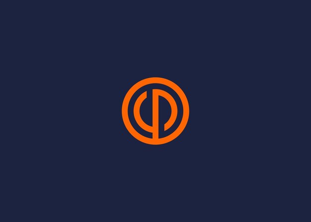 la letra cp con el logotipo del círculo diseño de la plantilla de diseño vectorial inspiración