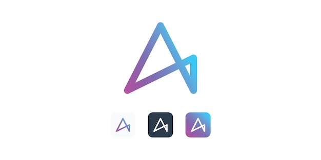 letra creativa Un diseño de logotipo de tecnología digital moderna