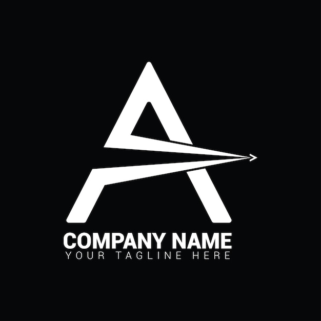 Letra creativa elegante Un emblema vectorial