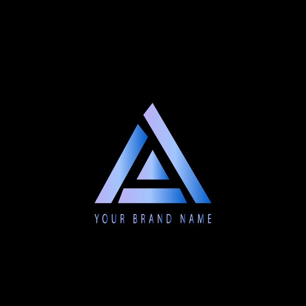 Letra creativa elegante Un emblema vectorial