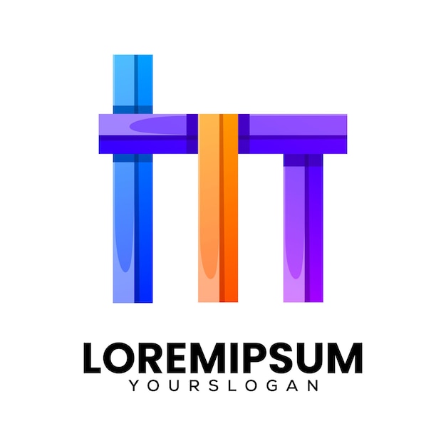 letra creativa M diseño de logotipo de icono colorido