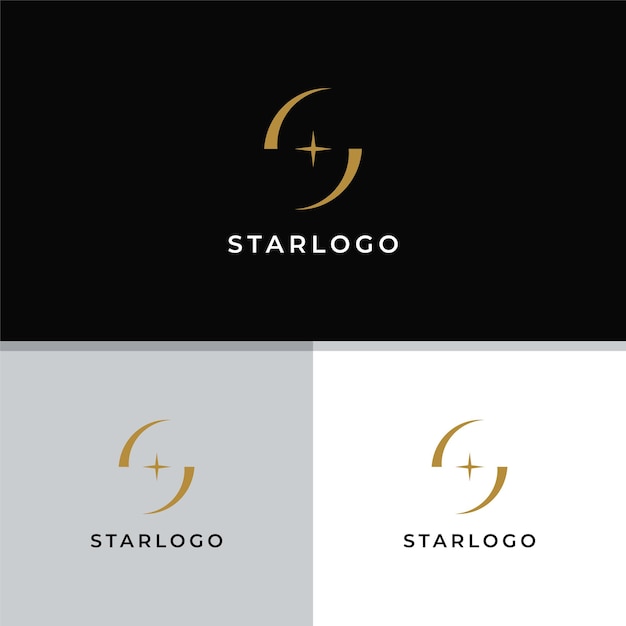 letra creativa s con el logotipo de la estrella