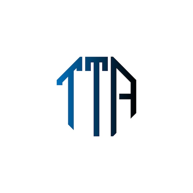 letra creativa tta inicial moderno minimalista atemporal espacio negativo monograma símbolo diseño del logotipo