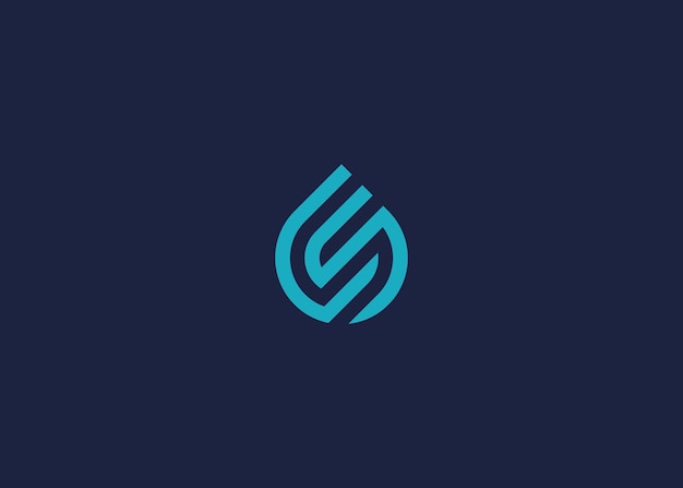 letra cs con gotas diseño de icono de logotipo inspiración de plantilla de diseño vectorial