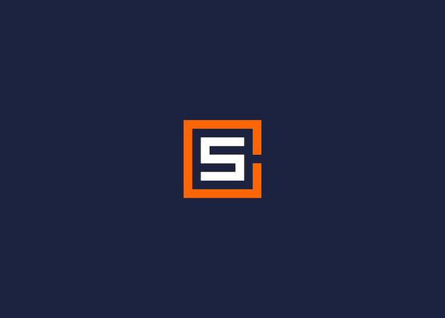 letra cs con logotipo cuadrado diseño de icono inspiración de plantilla de diseño vectorial