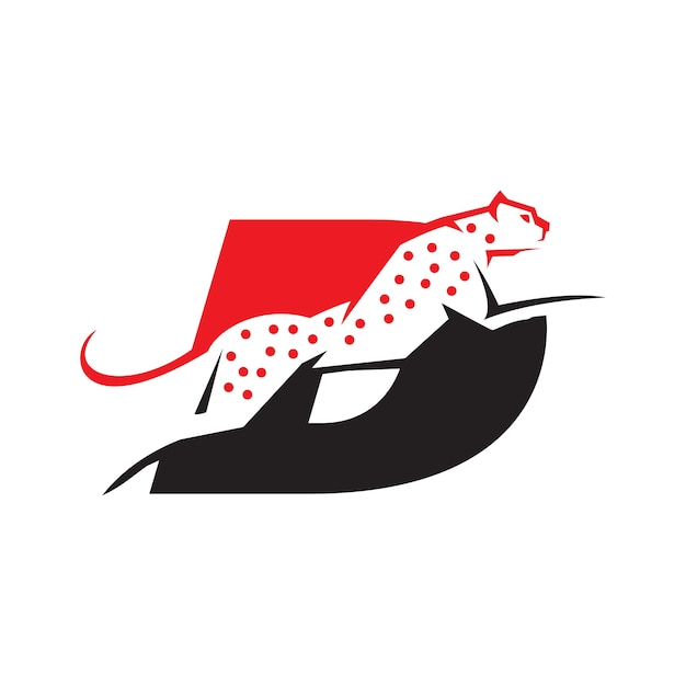 Letra D Cheetah logo