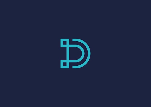 letra d diseño de íconos de logotipo digital inspiración de plantilla de diseño vectorial