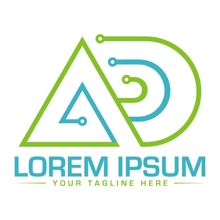 Vector la letra d es el icono del logotipo, el diseño de la plantilla, la inicial creativa c es el símbolo d, el logotipo dc es el logotipo.