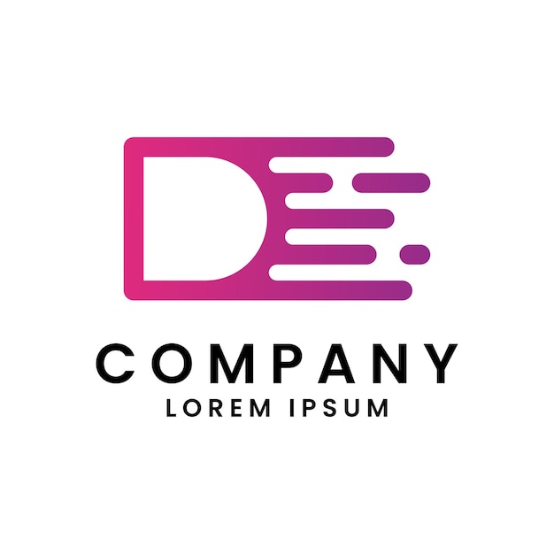 La letra D es el logotipo de Fast Tech.