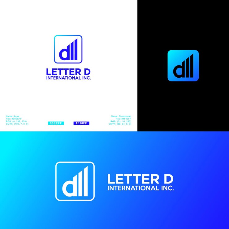 Vector la letra d es el logotipo de international inc.