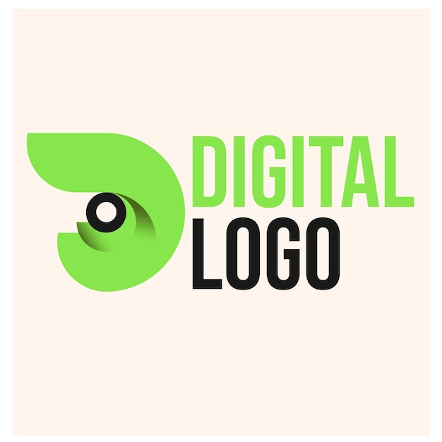 La letra D en un estilo futurista, sofisticado y tecnológico Un logotipo simple pero llamativo