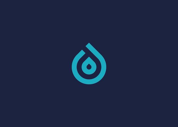 letra d con gotas diseño de icono de logotipo inspiración de plantilla de diseño vectorial