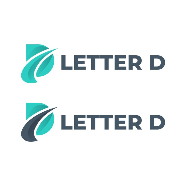 Letra d logo vector plantilla de diseño