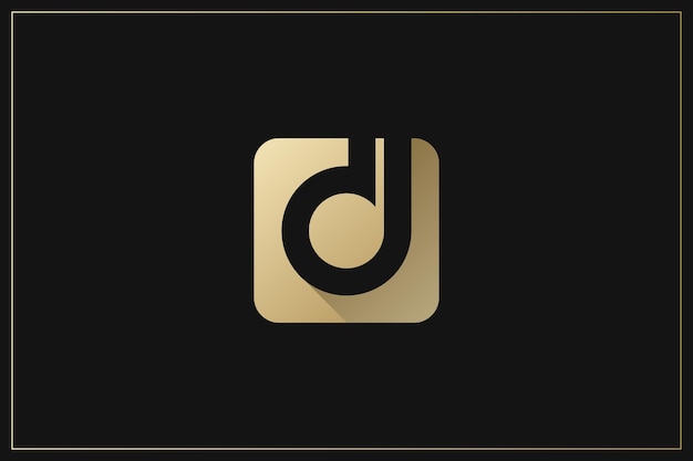 Letra D El logotipo de la marca registrada
