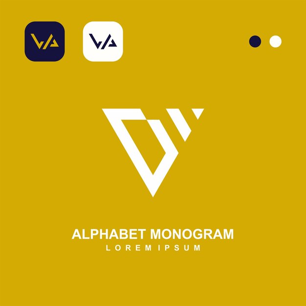 Vector una letra d del logotipo del monograma