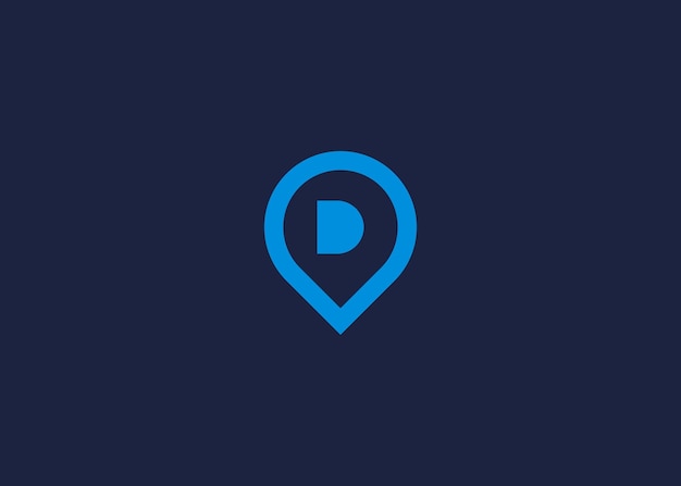 letra d con logotipo de ubicación diseño de icono inspiración de plantilla de diseño vectorial
