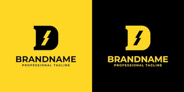 Letra D Power o logotipo DS para cualquier empresa relacionada con la energía o la electricidad con las iniciales D DS o SD