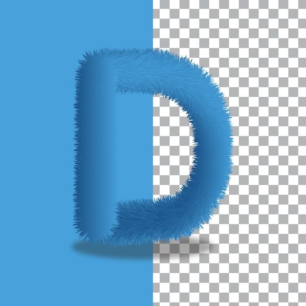 Letra d con textura esponjosa Vector Gratis