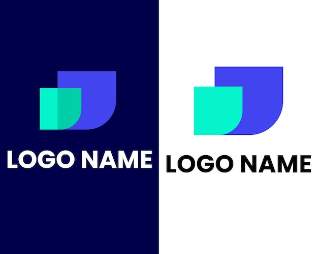 letra d y u marca plantilla de diseño de logotipo de empresa moderna