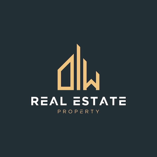 letra da inmobiliaria, inmobiliaria, propiedad, construcción, casa, hogar, edificio o logotipo de remodelación