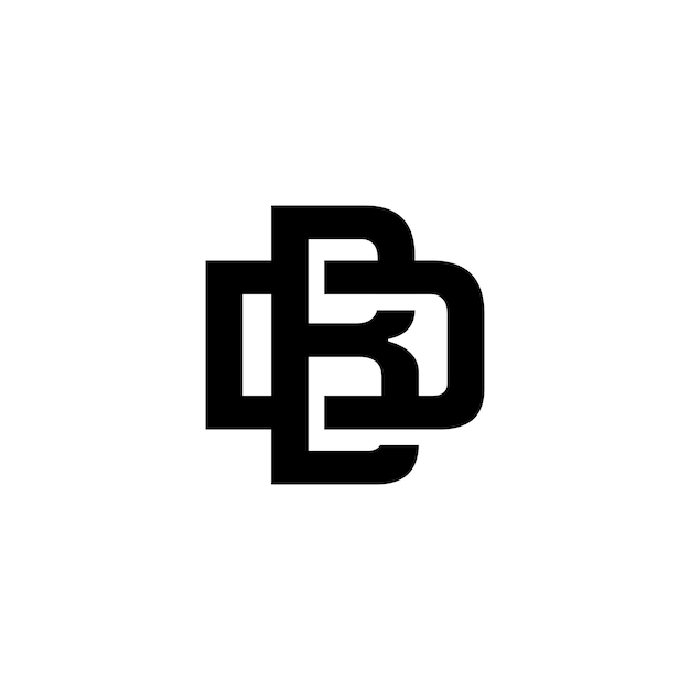 Letra db, concepto de logotipo bd