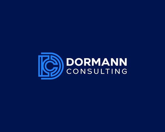 Letra DC CD Logotipo de monograma simple