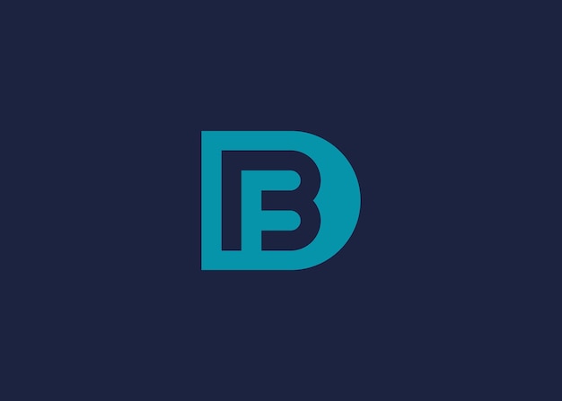 letra dfb diseño de íconos de logotipo inspiración de plantilla de diseño vectorial