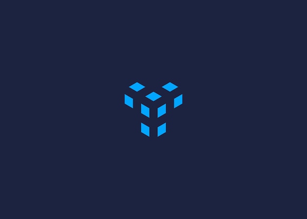 letra y con diseño de icono de logotipo de píxel inspiración de plantilla de diseño vectorial