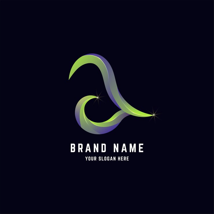 Vector letra a diseño de logotipo abstracto con color degradado