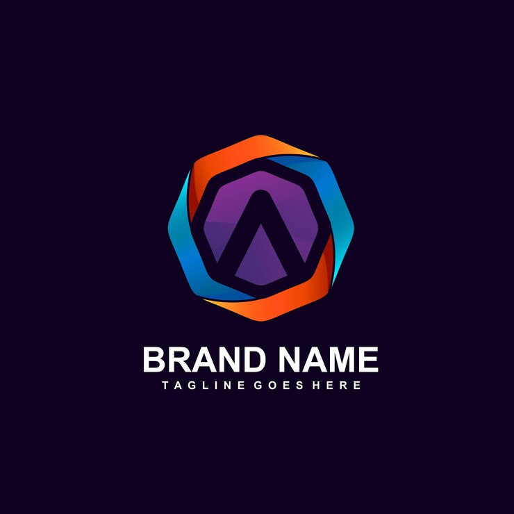 Vector letra a diseño de logotipo abstracto