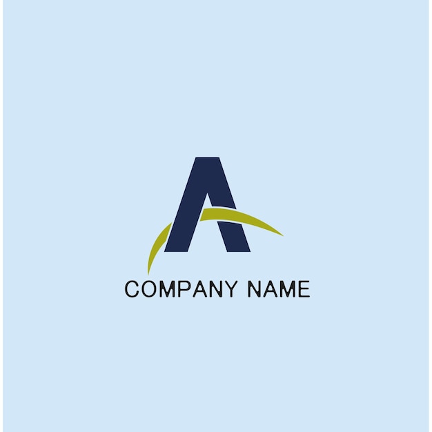 Letra a diseño de logotipo abstracto