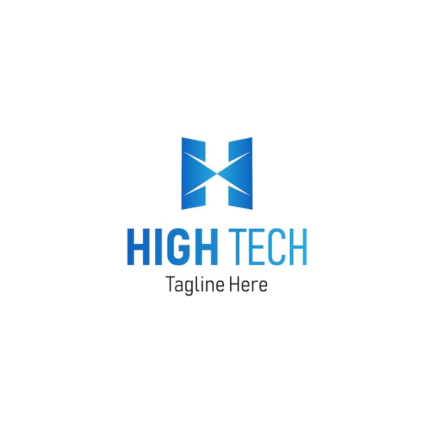 Letra de diseño de logotipo de alta tecnología H