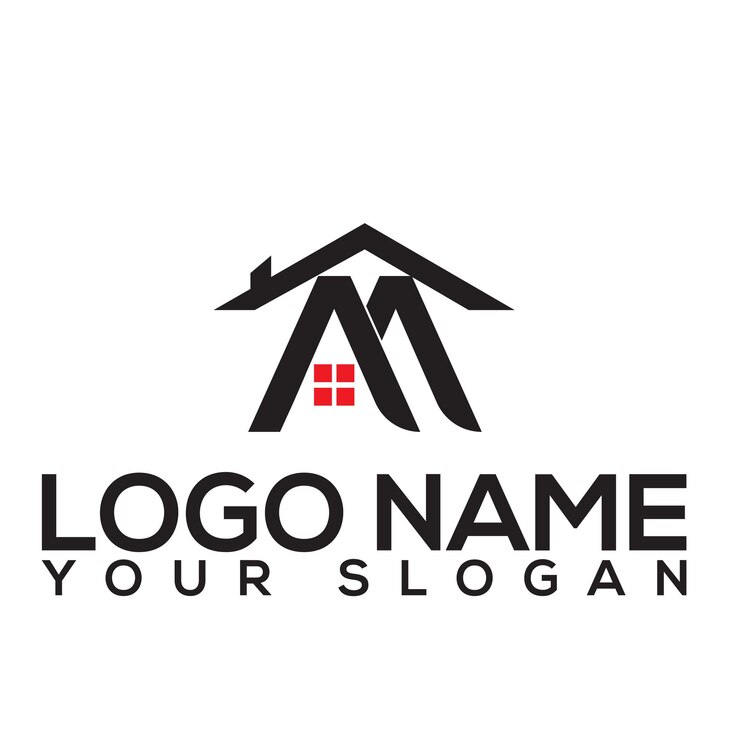 Letra un diseño de logotipo de casa.