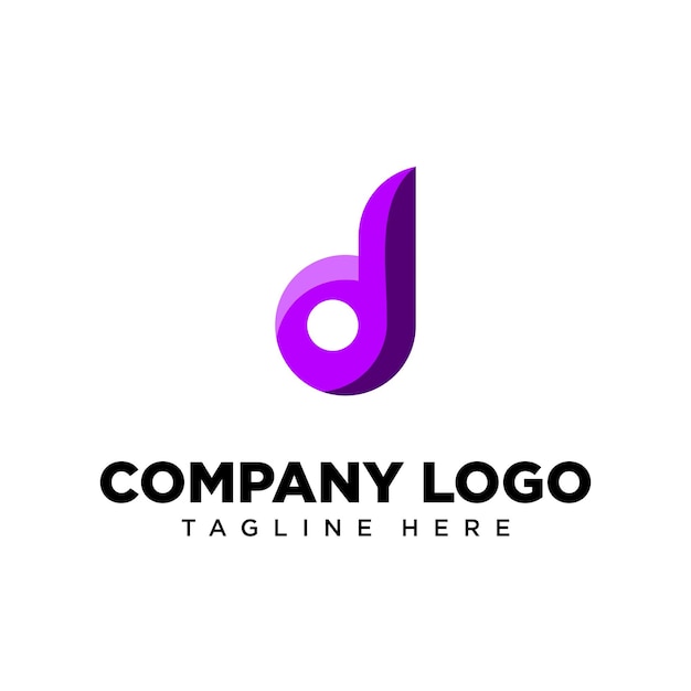 Letra de diseño de logotipo D, adecuada para empresa, comunidad, logotipos personales, logotipos de marca