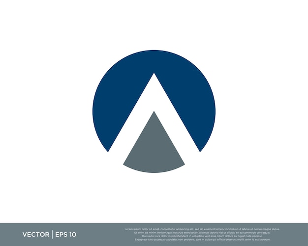 Letra A Diseño de logotipo Diseño de ilustración vectorial Editable Redimensionable EPS 10