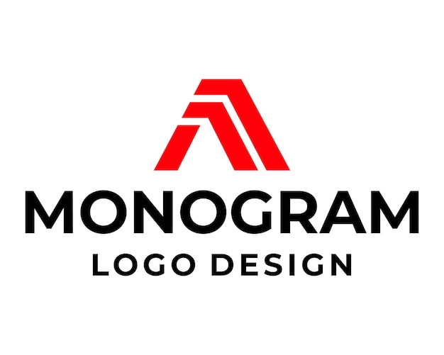 Letra A diseño de logotipo de empresa de monograma.