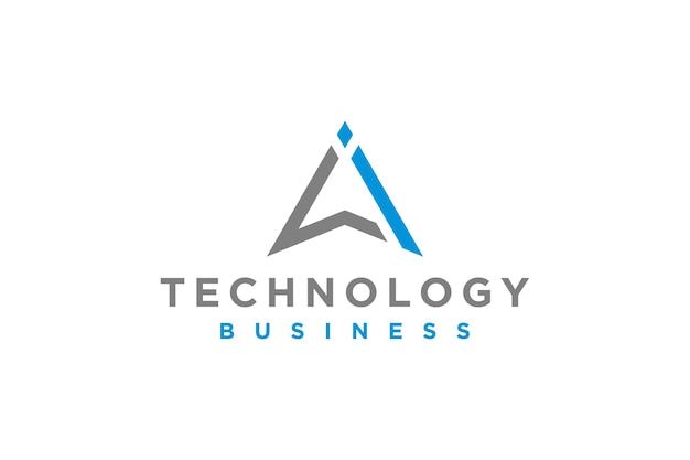 Letra de diseño de logotipo en forma de triángulo A símbolo de icono inicial ilustración de consultoría empresarial