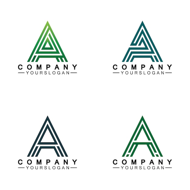 Letra A Diseño de logotipo de monograma Identidad de marca Diseños de logotipos Plantilla de ilustración vectorial