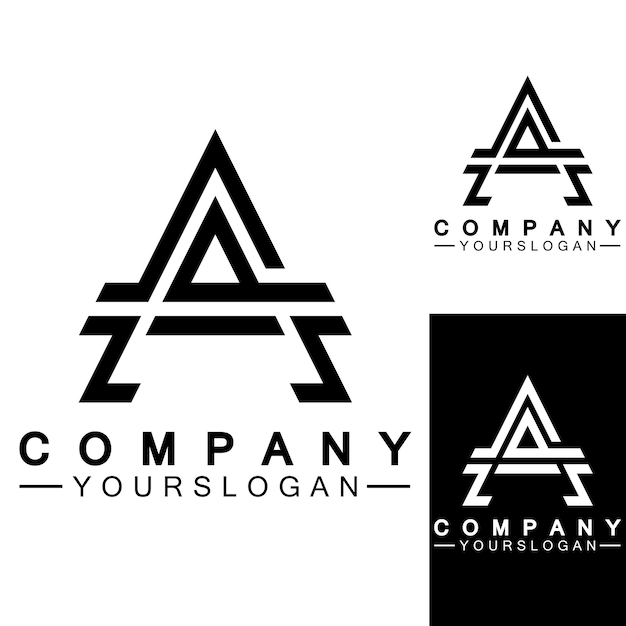 Letra A Diseño de logotipo de monograma Identidad de marca Diseños de logotipos Plantilla de ilustración vectorial