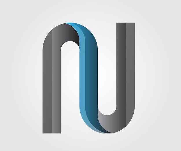 Letra de diseño de logotipo N vector