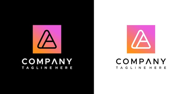 Letra a diseño de logotipo vecto