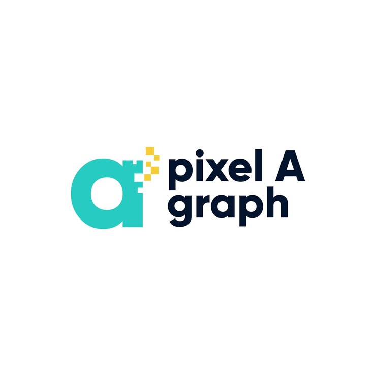 Vector letra un diseño de vector de logotipo en estilo píxel