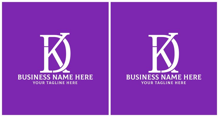 Vector letra dk logo letra kd monograma k y d diseño del logotipo