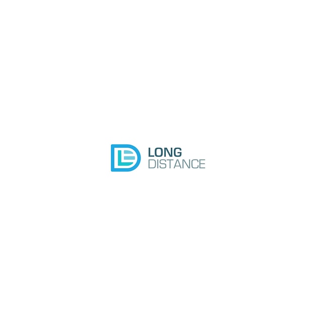 La letra DL es el logotipo creativo moderno