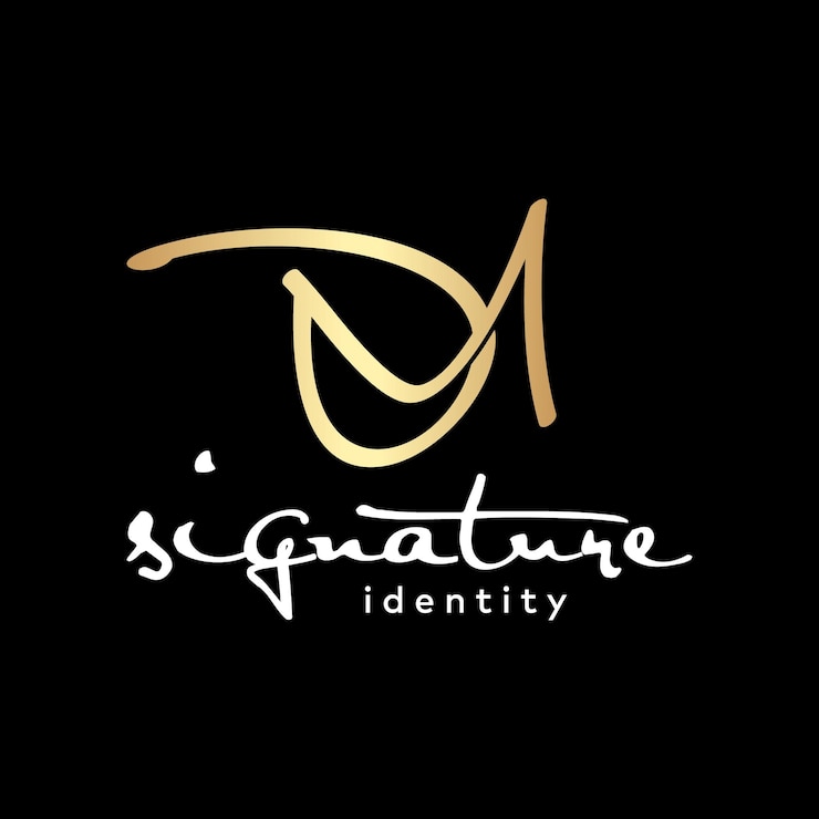 Vector letra dm md monograma escritura a mano firma identidad plantilla de logotipo