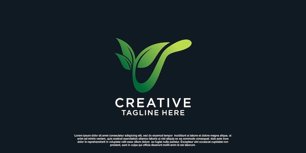 Letra dorada i con diseño de logotipo de combinación de plumas único Vector Premium