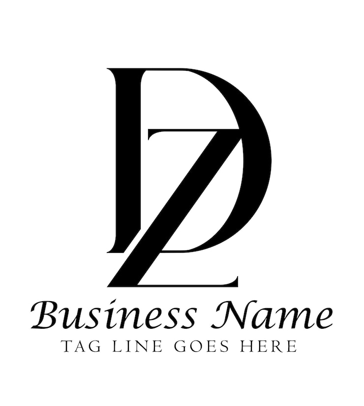 Vector letra dz o zd creativas modernas y elegantes plantillas de diseño de logotipos vectoriales para negocios de lujo
