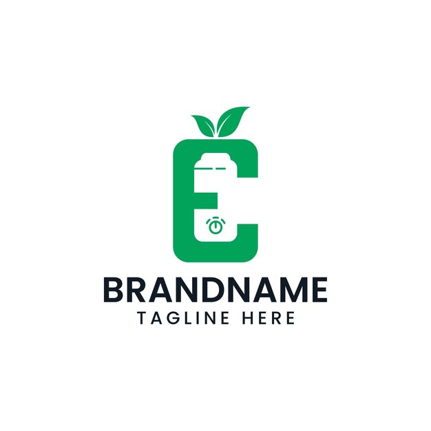 Letra E Caldeiras naturaleza icono de diseño de logotipo suistable para negocios Tecnología