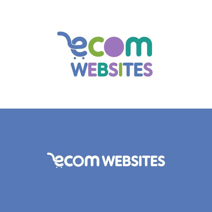 Vector letra e conjunto de plantillas de logotipo de sitios web de comercio electrónico