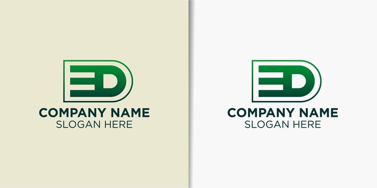 Vector letra e y d logo diseño vector alfabeto logo concepto